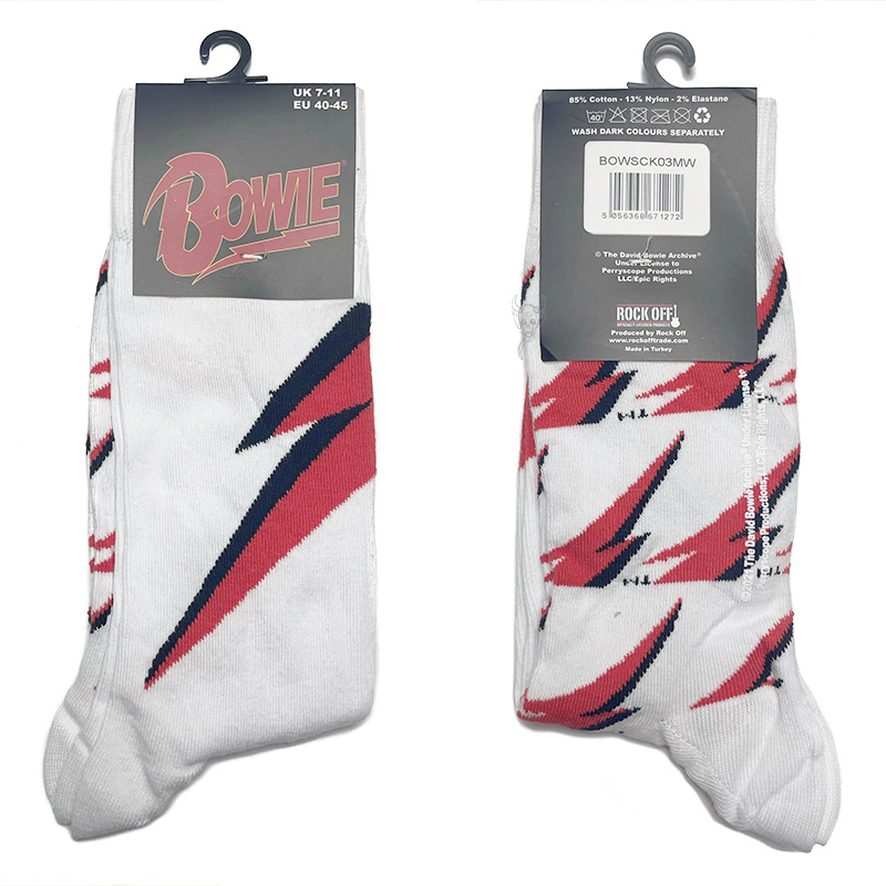 DAVID BOWIE 官方原版袜子 闪电 (Socks UK7-11)
